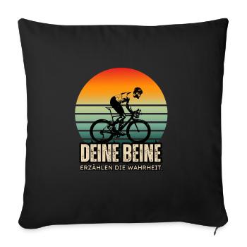Das Shirt für nach dem group ride. - Sofakissen mit Füllung 45 x 45 cm - Schwarz - Vorne