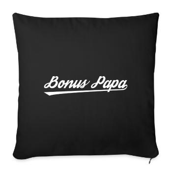 Bonus Papa - Sofakissen mit Füllung 45 x 45 cm - Schwarz - Vorne