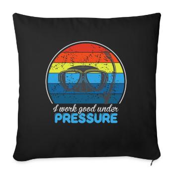 Taucher Tauchen Design Schnorcheln - Sofakissen mit Füllung 45 x 45 cm - Schwarz - Vorne