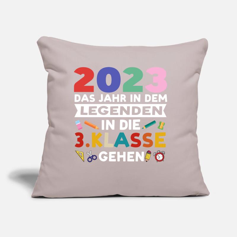3.Klasse 2023 Anfang Drittklässler Geschenk Sofakissen mit Füllung 45 x 45 cm