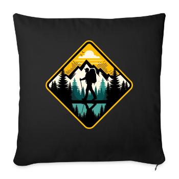 Lost in the Green : Je me suis retrouvé sur la piste - Coussin et housse de 45 x 45 cm - noir - Devant