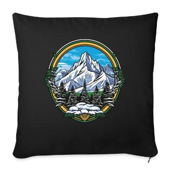 Mountaineering Shield - Sofa pillow with filling 45cm x 45cm - black - Front