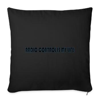 Rc radio control is my life - Sofa pillow with filling 45cm x 45cm - black - Front