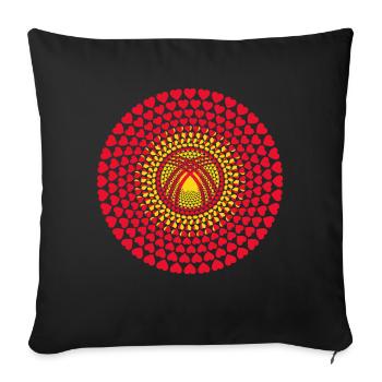 Kirgisia Kirghizistan Kirghizistan Mandala - Coussin et housse de 45 x 45 cm - noir - Devant