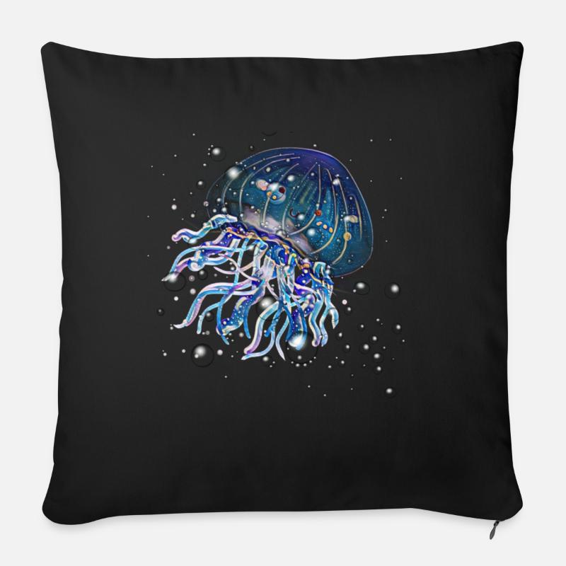 méduse - Coussin et housse de 45 x 45 cm - noir