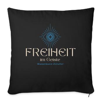 Freedom in spirit - Sofa pillow with filling 45cm x 45cm - black - Front
