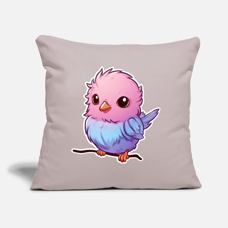 Oiseau mignon Coussin et housse de 45 x 45 cm