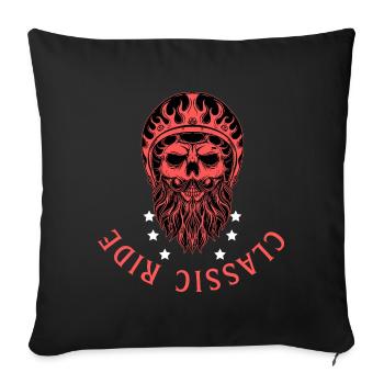 Rider - Sofa pillow with filling 45cm x 45cm - black - Front