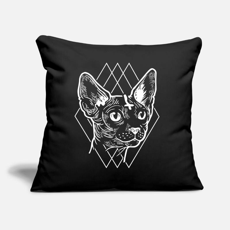 Gothic Katze E-Girl E-Boy Satan Retro Geschenk Sofakissen mit Füllung 45 x 45 cm