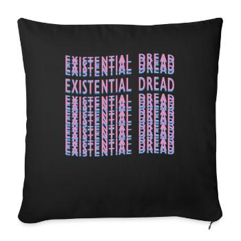 Existential Dread product Retrowave Aesthetic - Sofa pillow with filling 45cm x 45cm - black - Front
