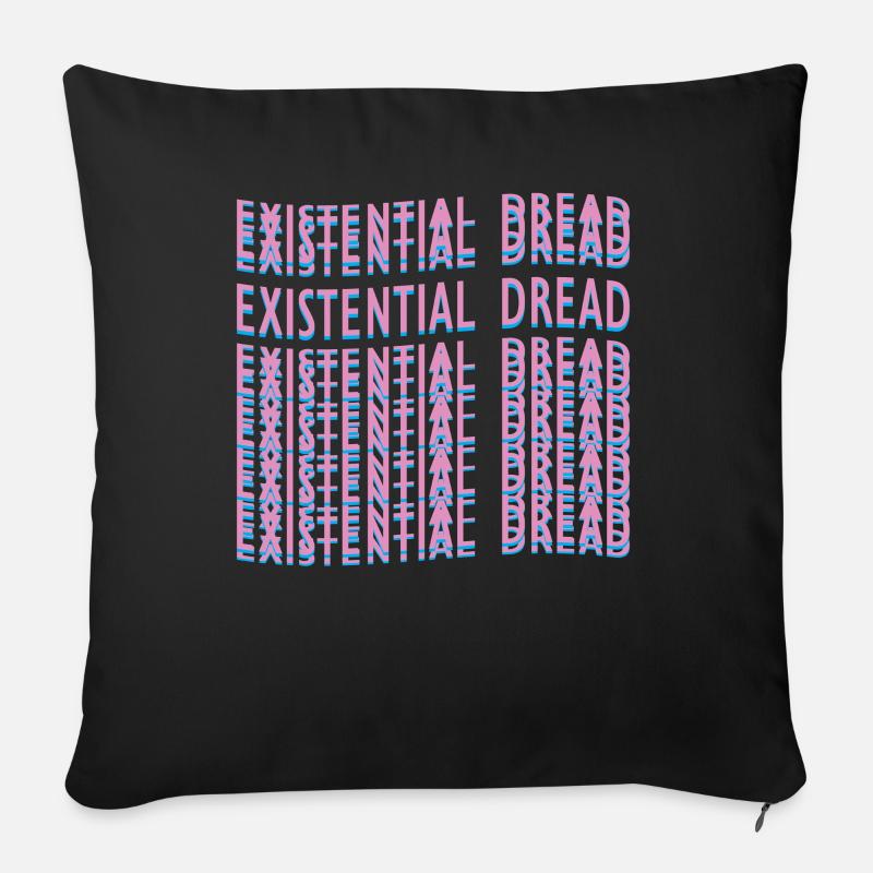 Existential Dread product Retrowave Aesthetic - Sofa pillow with filling 45cm x 45cm - black