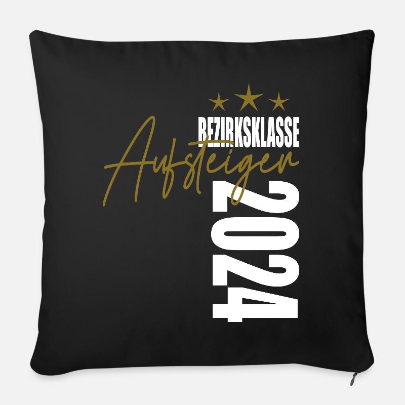 Aufsteiger Bezirksklasse 2024 Aufstiegstrikot - Sofakissen mit Füllung 45 x 45 cm - Schwarz