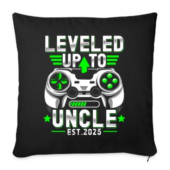 Ascended to Uncle 2025 - Sofa pillow with filling 45cm x 45cm - black - Front