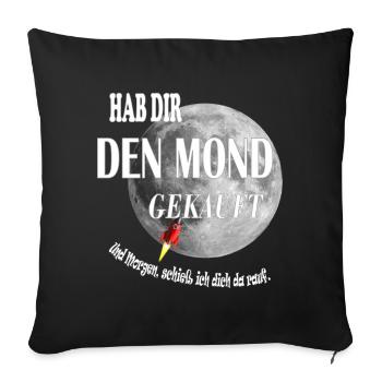 MOON BOUGHT - Sofa pillow with filling 45cm x 45cm - black - Front