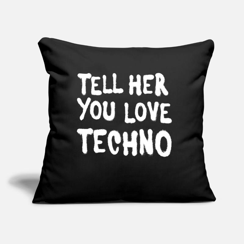 Dites-lui que vous aimez techno II Coussin et housse de 45 x 45 cm