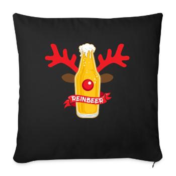Reinbeer Christmas Pun Costume Wordplay Gift - Sofa pillow with filling 45cm x 45cm - black - Front