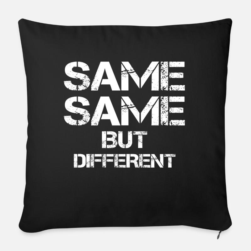 Same but different Thailand quote - Sofa pillow with filling 45cm x 45cm - black