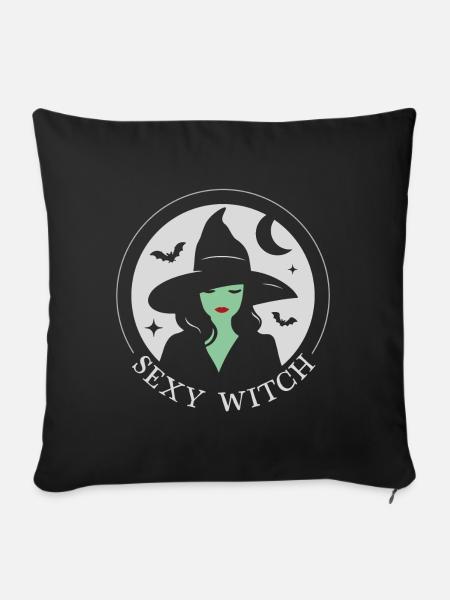 Sexy Hexe - Sofakissen mit Füllung 45 x 45 cm - Schwarz