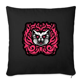 Demon Cat - Sofa pillow with filling 45cm x 45cm - black - Front