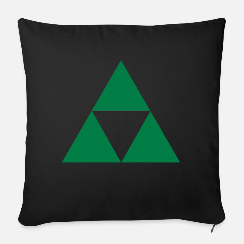 triangles - Coussin et housse de 45 x 45 cm - noir