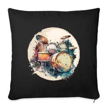 Percussion - Sofa pillow with filling 45cm x 45cm - black - Front