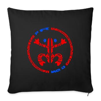 Coqui Frog Taino - Puerto Rico Boriken - Sofa pillow with filling 45cm x 45cm - black - Front