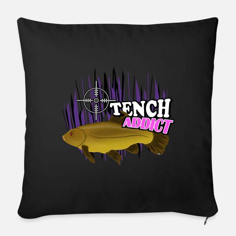 Schleie - Sofakissen mit Füllung 45 x 45 cm - Schwarz