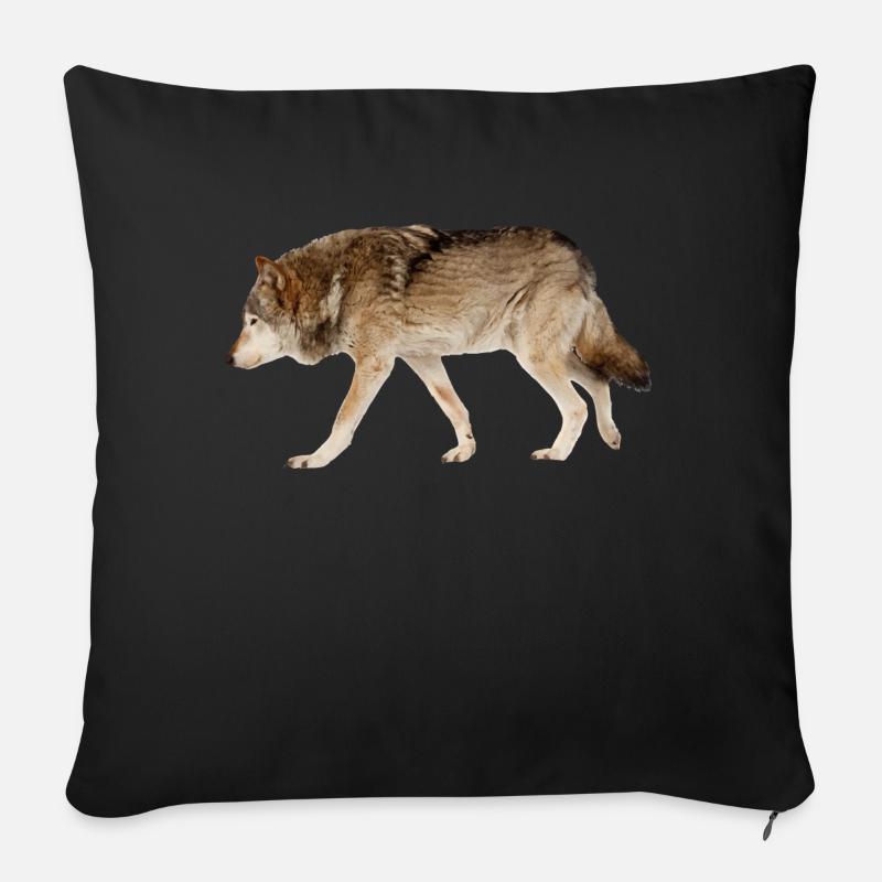 Wolf - Sofakissen mit Füllung 45 x 45 cm - Schwarz