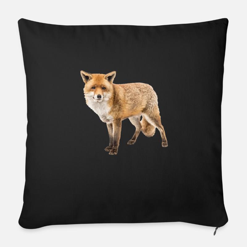 Fuchs - Sofakissen mit Füllung 45 x 45 cm - Schwarz