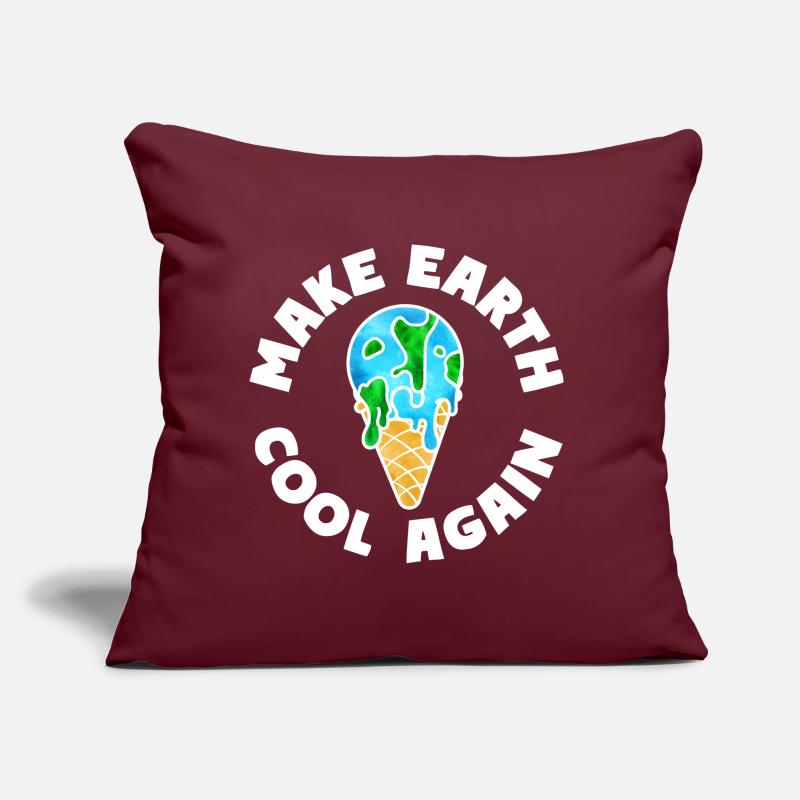Schmelzende Erde Eiscreme Make Earth Cool Again Sofakissen mit Füllung 45 x 45 cm