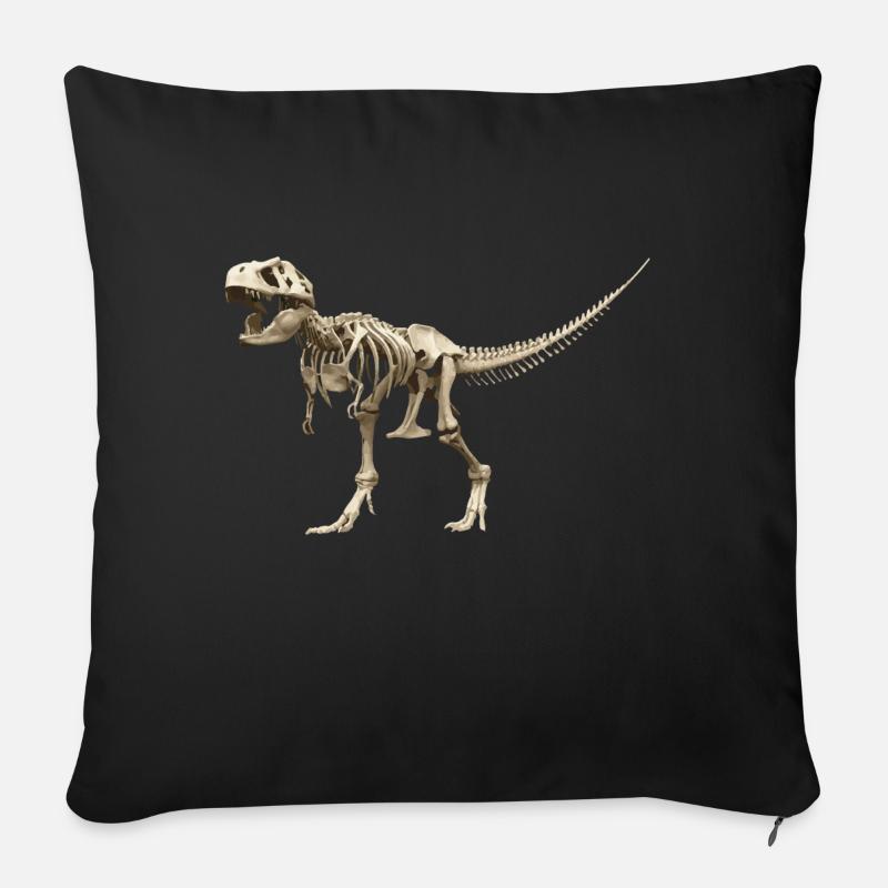 T-rex Skelett - Sofakissen mit Füllung 45 x 45 cm - Schwarz