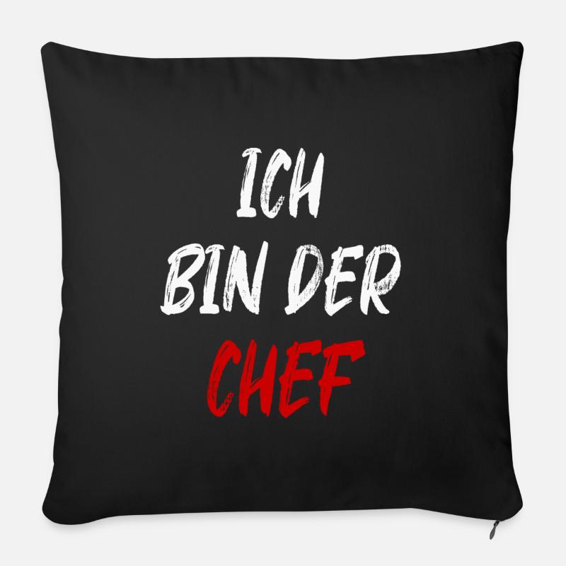 Ich bin der Chef - Sofakissen mit Füllung 45 x 45 cm - Schwarz