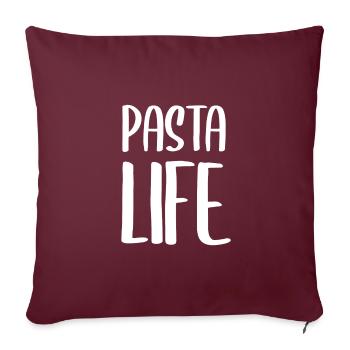 Pasta Leben - Sofakissen mit Füllung 45 x 45 cm - Burgunderrot - Vorne