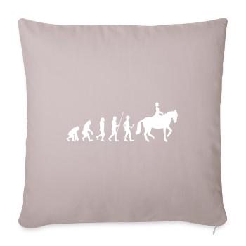 Cavalier Équestre Evolution Cadeau - Coussin et housse de 45 x 45 cm - taupe clair - Devant