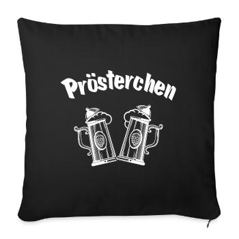 Bier Trinkspruch Bierkrug Prost Prösterchen - Sofakissen mit Füllung 45 x 45 cm - Schwarz - Vorne