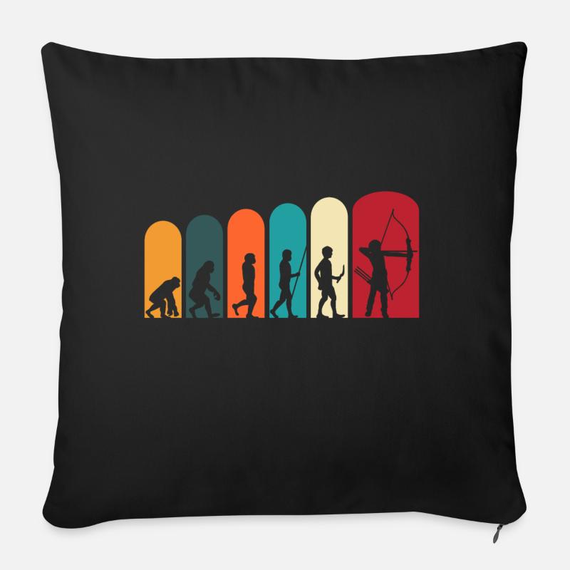 Tir à l'arc tir à l'arc archer évolution - Coussin et housse de 45 x 45 cm - noir