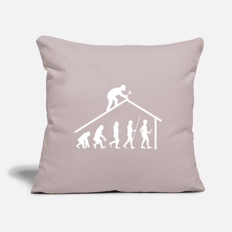 Evolution Zimmerer Dachdecker Geschenk Sofakissen mit Füllung 45 x 45 cm