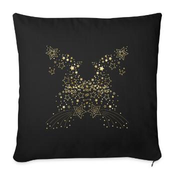 Star showers - Sofa pillow with filling 45cm x 45cm - black - Front