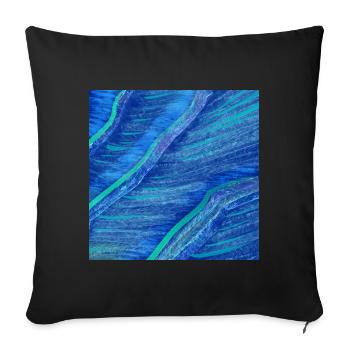waves sketch - Sofakissen mit Füllung 45 x 45 cm - Schwarz - Vorne
