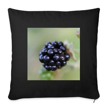 Brombeere Brombeeren Beeren Früchte - Sofakissen mit Füllung 45 x 45 cm - Schwarz - Vorne