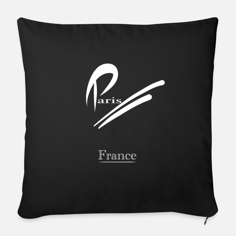 Paris Design - Weiß - Sofakissen mit Füllung 45 x 45 cm - Schwarz