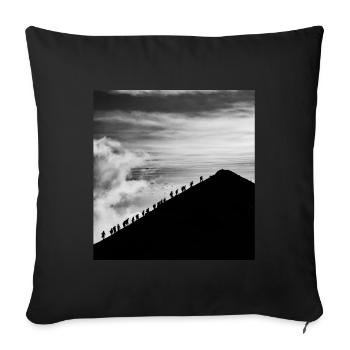 ETNA Sicily mountain climbing - Sofa pillow with filling 45cm x 45cm - black - Front