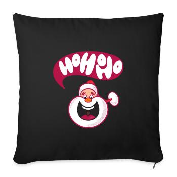 Ho, Ho, Ho - Père Noël - Coussin et housse de 45 x 45 cm - noir - Devant