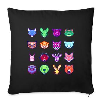 Waldfreunde Popart - Sofakissen mit Füllung 45 x 45 cm - Schwarz - Vorne