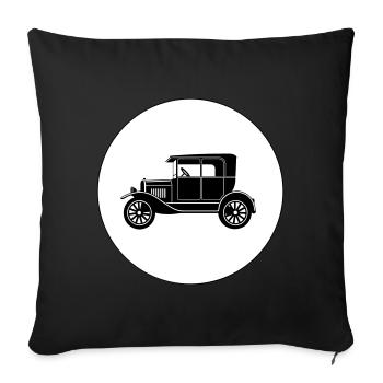 Keep it simple (black on white) - Sofakissen mit Füllung 45 x 45 cm - Schwarz - Vorne