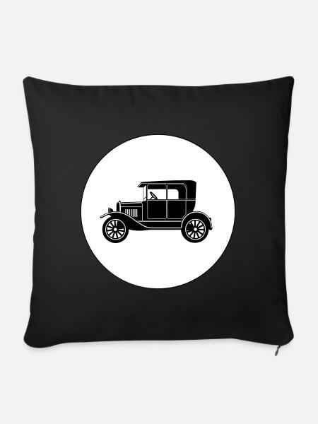 Optez pour la simplicité (noir sur blanc) - Coussin et housse de 45 x 45 cm - noir