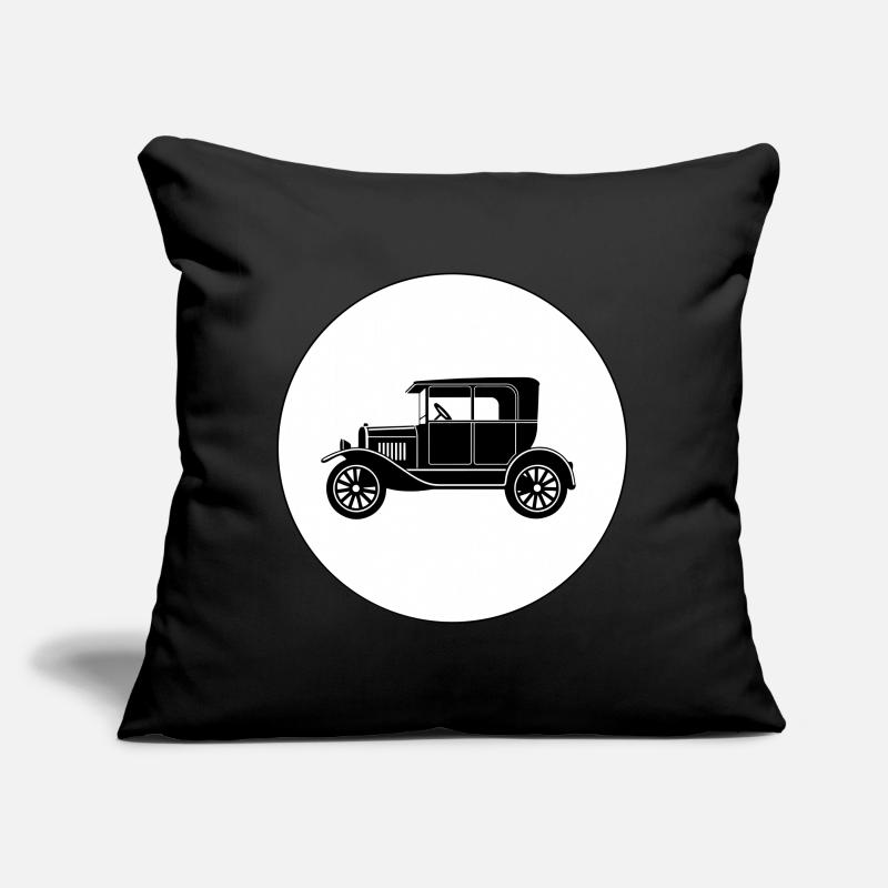 Keep it simple (black on white) Sofa pillow with filling 45cm x 45cm