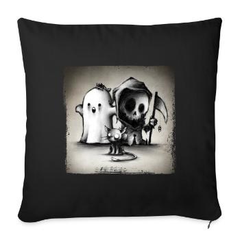 DEAD AND GHOST - Sofakissen mit Füllung 45 x 45 cm - Schwarz - Vorne