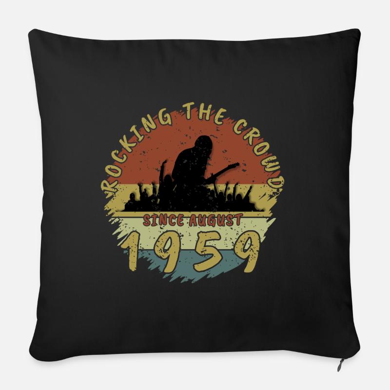 66. Geburtstag Rocking the crowd GIT 08/1959 - Sofakissen mit Füllung 45 x 45 cm - Schwarz