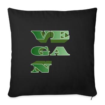 VÉGÉTALIEN - Coussin et housse de 45 x 45 cm - noir - Devant